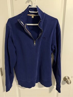 Burberry Men's Half-Zip Sweater - Blue